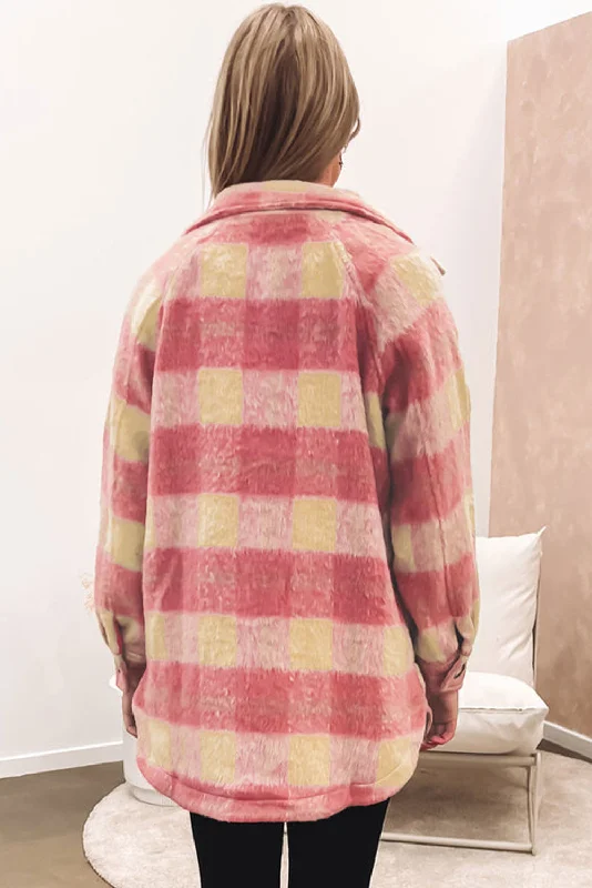 Limited Availability Relaxed Fit Plaid Flannel Coat