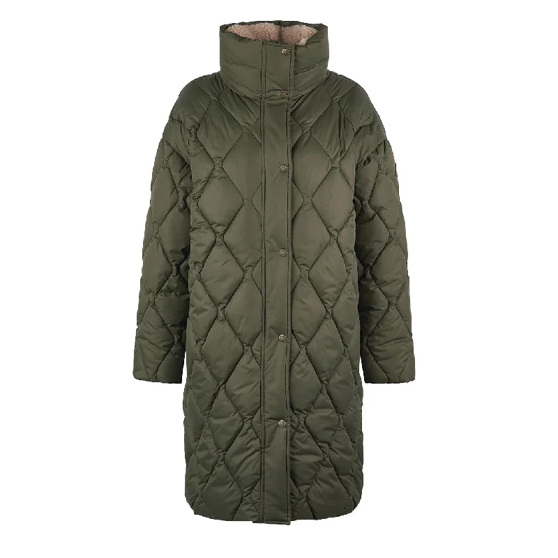 Massive Deals Barbour Womens Samphire Quilted Jacket Deep Olive