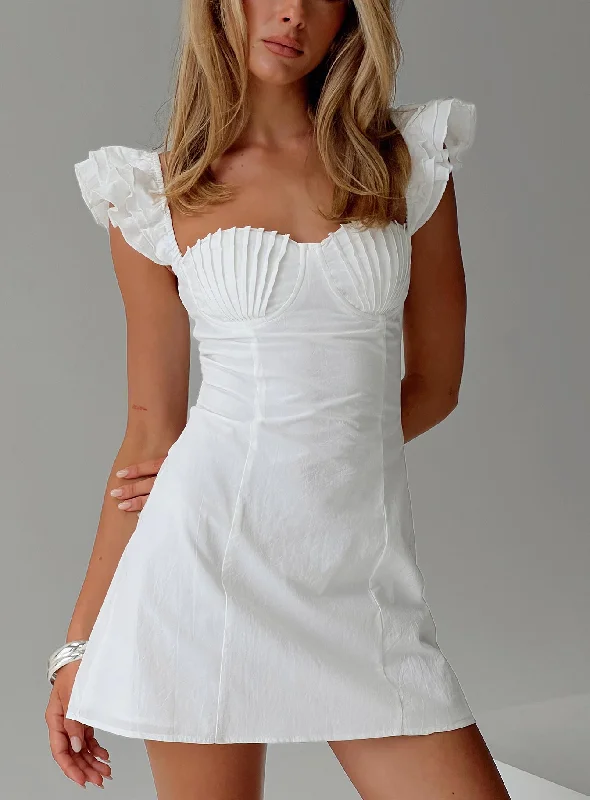 Last Chance Shells In The Sand Mini Dress White