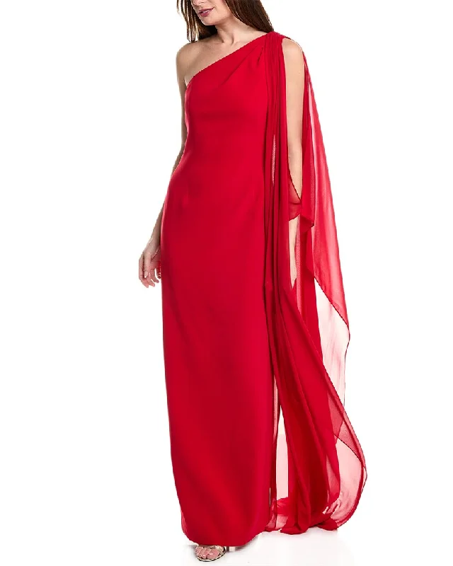 Hurry In Teri Jon by Rickie Freeman One-Shoulder Column Gown