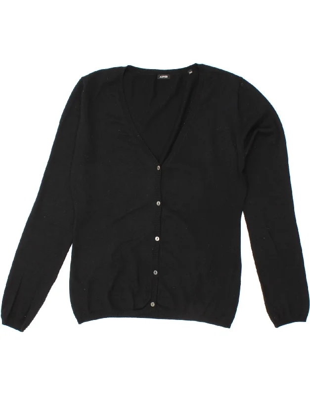 Major Savings ASPESI Womens Cardigan Sweater IT 44 Medium Black Silk
