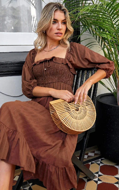 Limited Availability Holy Dress - Chocolate Brown