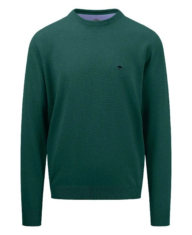 Don't Wait O-Neck Superfine Jumper - Dark Emerald