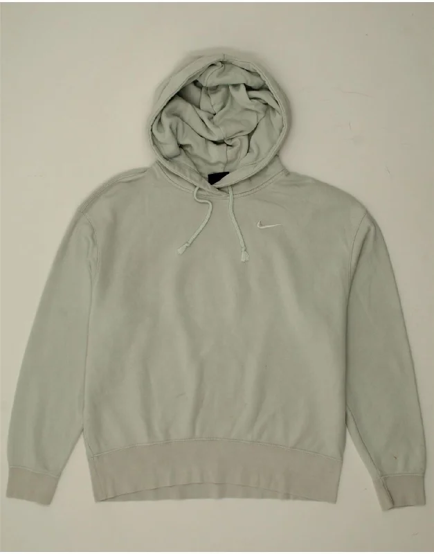 Final Markdown NIKE Womens Hoodie Jumper UK 10 Small Grey Cotton