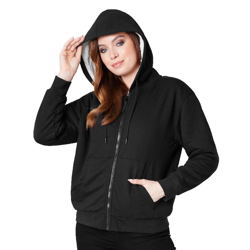 Huge Discounts CityComfort Womens Hoodie with Fleece Lining Zip