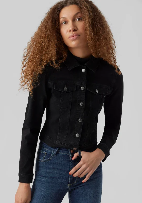 Shop and Save Vero Moda Luna Denim Jacket, Black