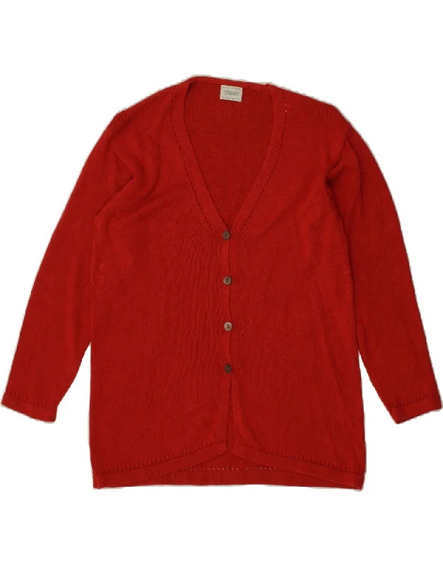 Online Specials BENETTON Womens Cardigan Sweater UK 14 Large Red