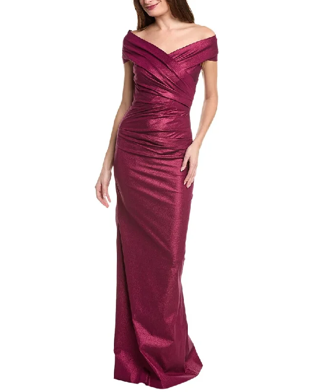 Price Cut Teri Jon by Rickie Freeman Off-The-Shoulder Taffeta Gown