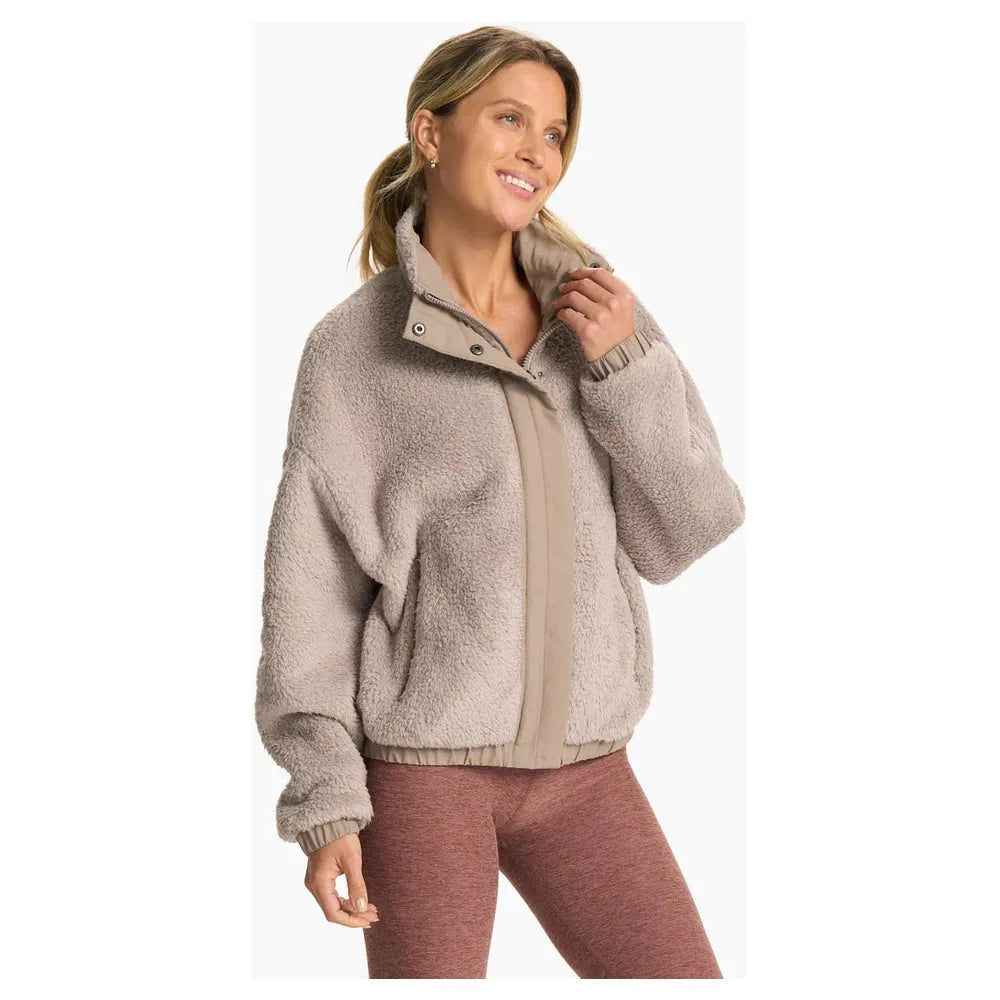 Shop and Save Vuori Women's Cozy Sherpa Jacket in Graphite