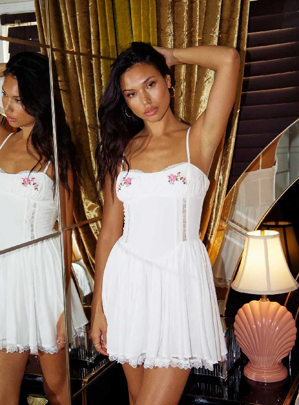 Members Only Zahra-rose Mini Dress White