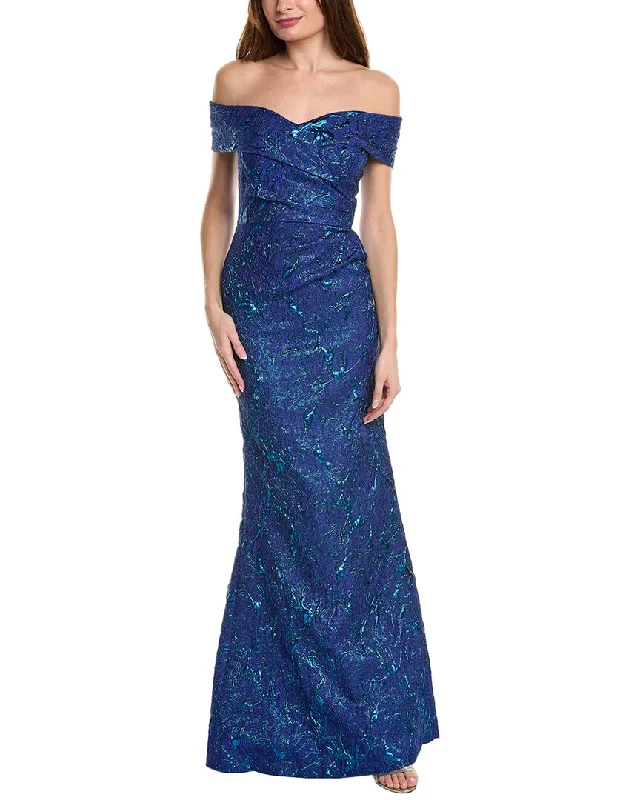 New Markdowns Teri Jon by Rickie Freeman Jacquard Gown