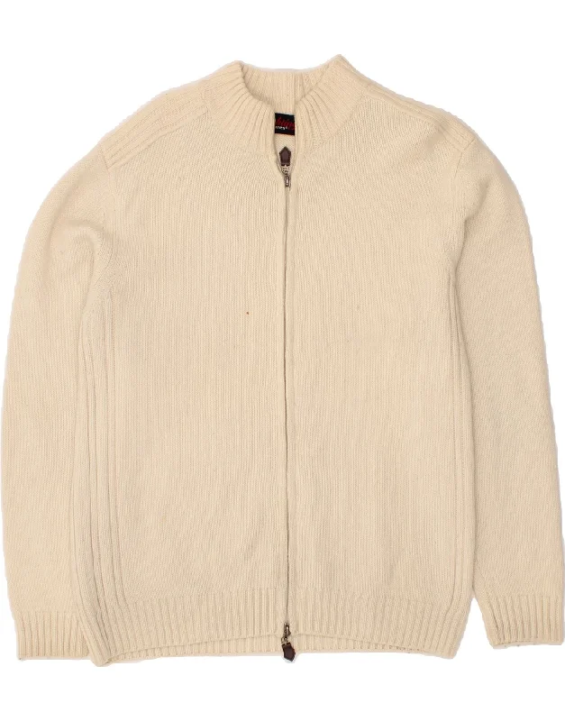 Act Now VINTAGE Womens Yachting Cardigan Sweater UK 18 XL Beige New Wool