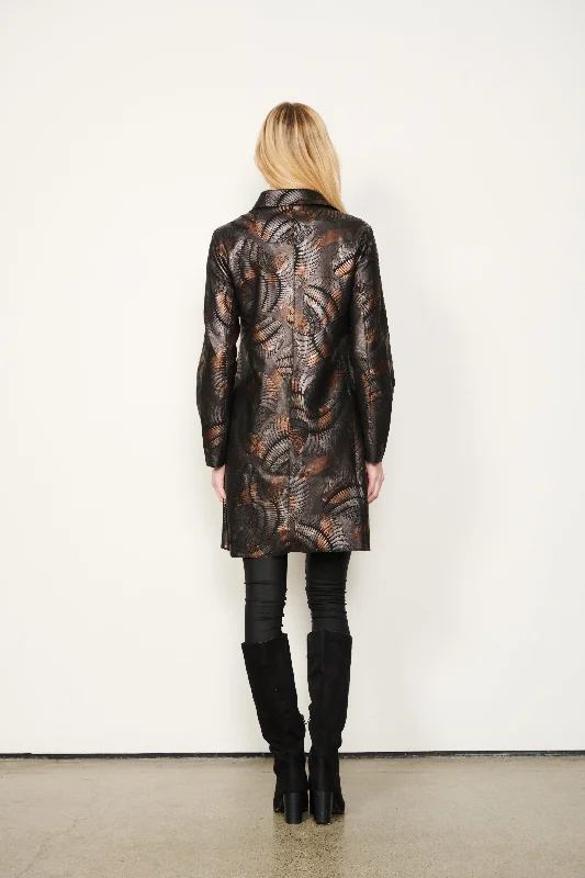 Early Bird Discount HOLMES & FALLON | Metallic Print Coat