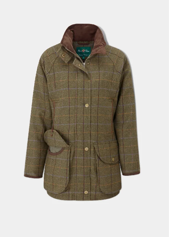 Price Drop Combrook Ladies Tweed Shooting Coat In Hazel - Shooting Fit