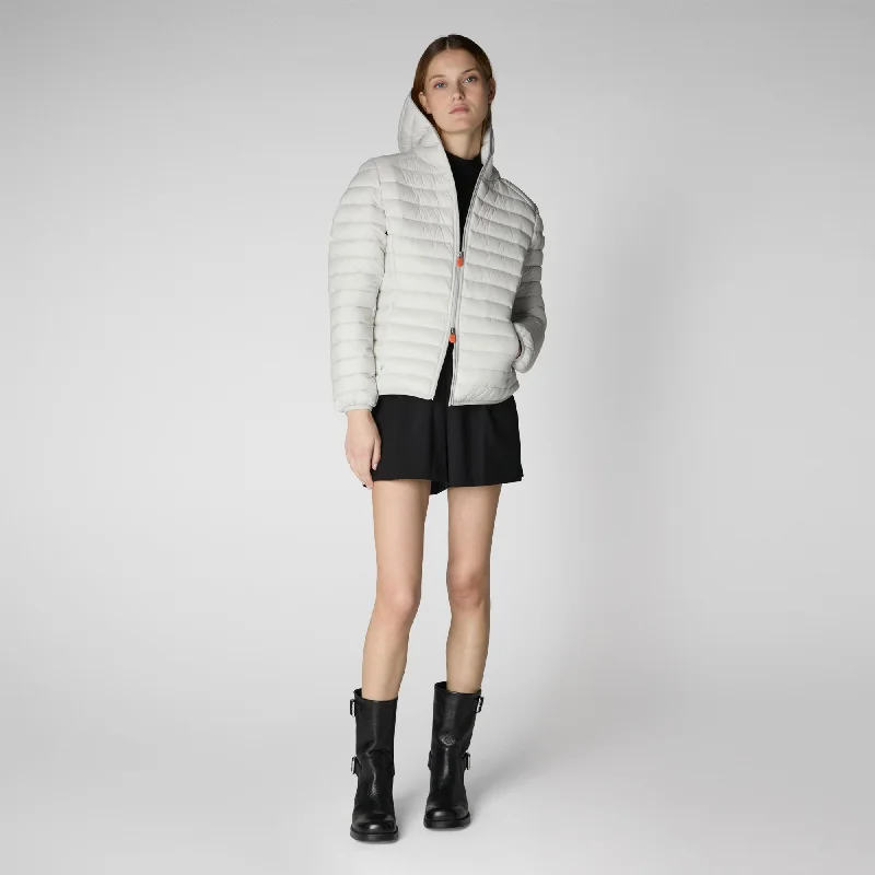 Online Only PIUMINO ANIMAL FREE CON CAPPUCCIO DONNA DAISY GRIGIO GHIACCIO