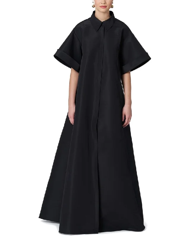 Blowout Deals Carolina Herrera Long Silk Shirtdress